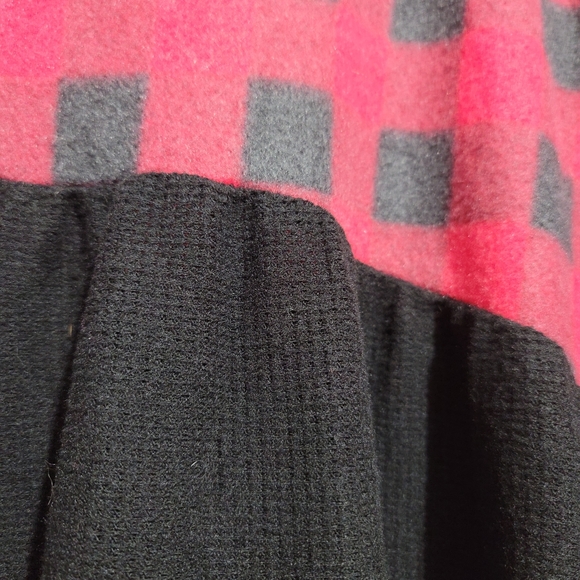 ces femme long sleeve buffalo check waffle thermal flowly bottom hem - Picture 4 of 14